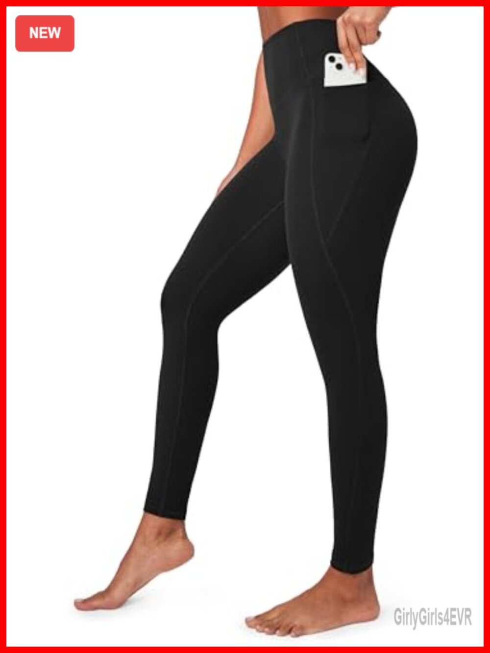 Tummy Control Compression Leggings with Pockets High Waisted Yoga Pants